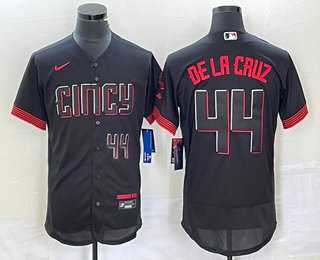 Men's Cincinnati Reds #44 Elly De La Cruz Number Black 2023 City Connect Flex Base Stitched Baseball Jersey3,We sell and wholesale Men's Cincinnati Reds #44 Elly De La Cruz Number Black 2023 City Connect Flex Base Stitched Baseball Jersey3 on line form chian!